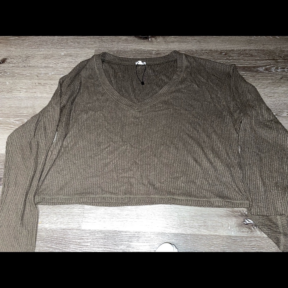 Womens olive green long sleeve